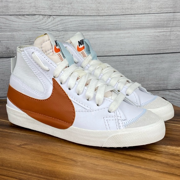 Nike Blazer Mid 77 Jumbo Dark Russet Orange Sneaker DD3111-101 Men’s Shoe Size 9 - Picture 3 of 13